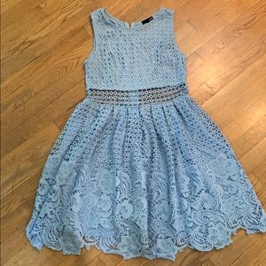 Light blue eyelet dress